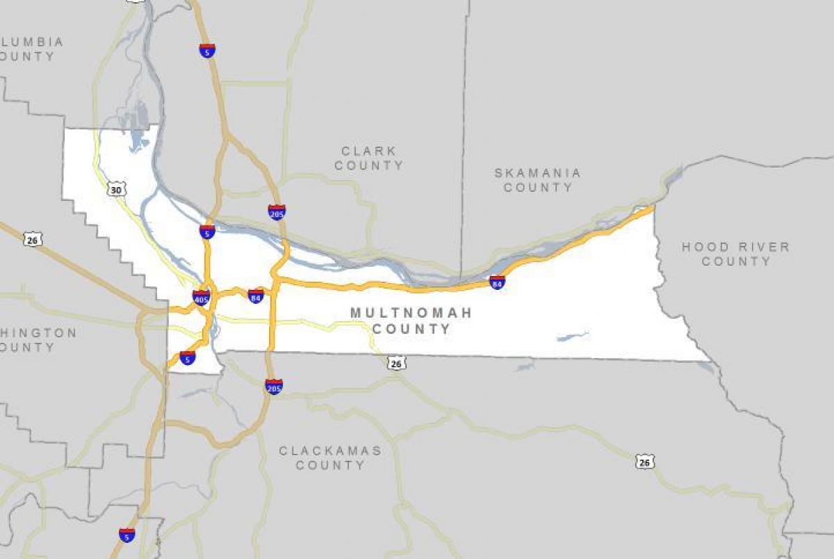 Multnomah county Oregon نقشه