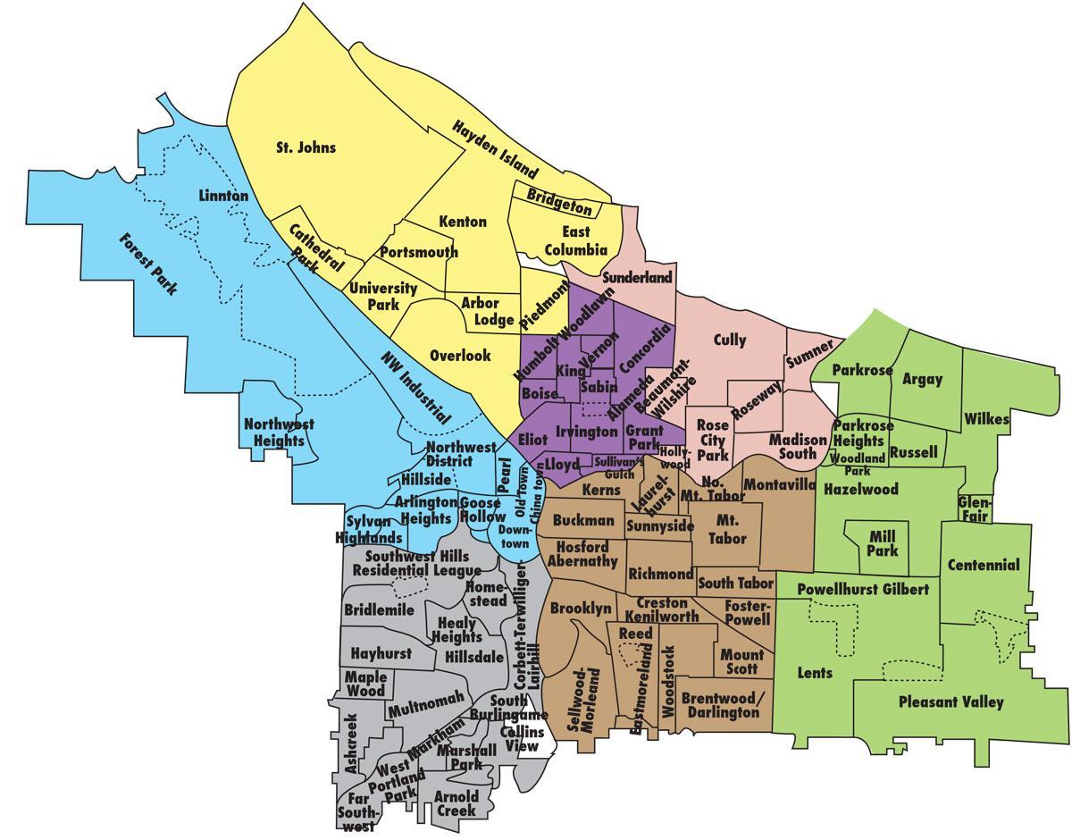 نقشه محله پورتلند