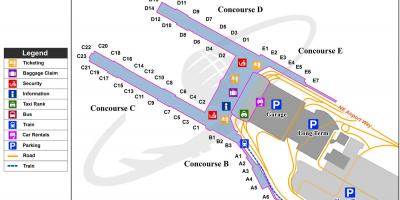 پورتلند اورگان نقشه فرودگاه