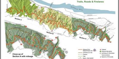 پارک جنگلی Portland trail map
